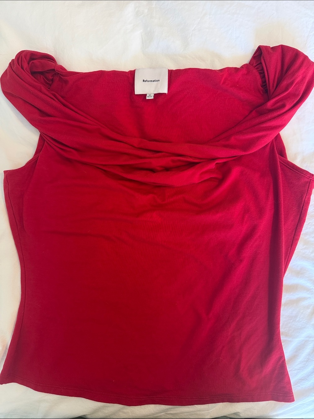 Reformation Off-Shoulder Red Top - size XL